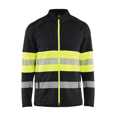 BLÅKLÄDER Highvis fleecetakki musta/huomiokeltainen